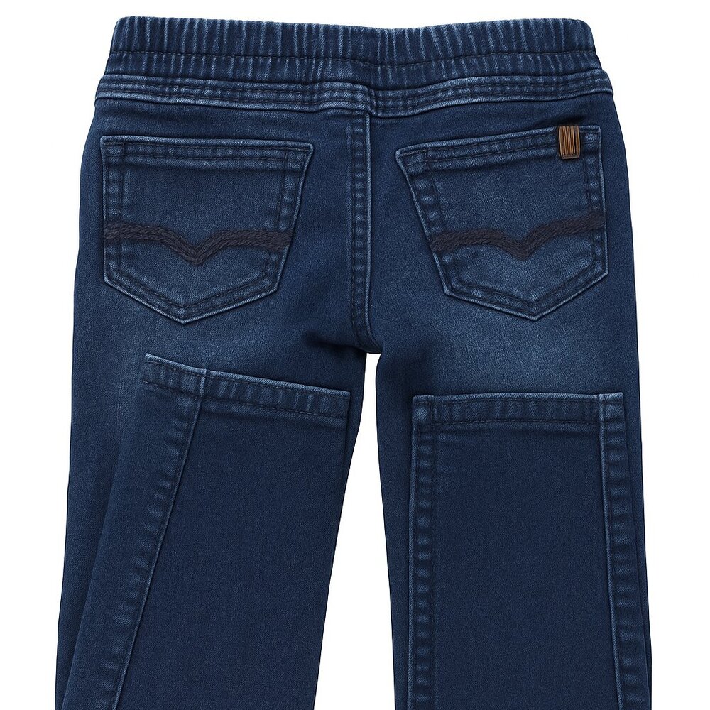 Buffalo David Bitton Parker Boy's 4T Slim Blue Jeans‎ Pants Pull On Draw String